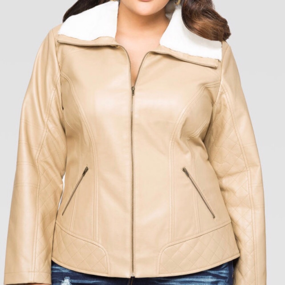 AshleyStewartQuiltedSherpaJacketsiz18/20